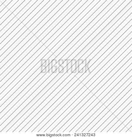 Vector Stripes Seamless Pattern. Thin Diagonal Lines Texture, 45 Degrees Inclination. Subtle Abstrac