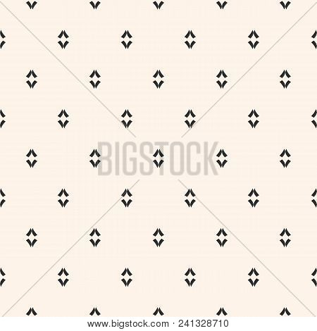 Minimalist Vector Seamless Pattern. Simple Light Geometric Texture. Abstract Monochrome Minimal Back