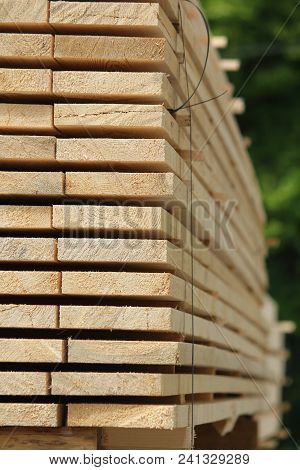 Stack Of New Wooden Studs