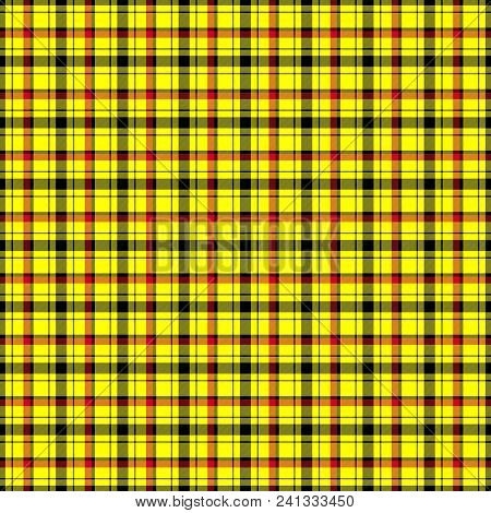 Bright Yellow And Black Red Striped Seamless Design Pattern