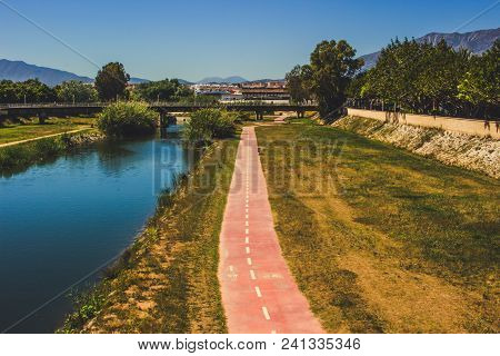 Park. A Sunny Day In The Park ¨fluvial¨ In Fuengirola. Malaga Province, Andalusia, Spain. Picture Ta