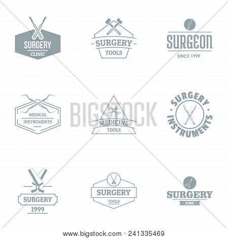 Operating Theatre Logo Set. Simple Set Of 9 Operating Theatre Vector Logo For Web Isolated On White 
