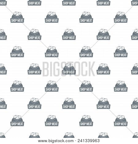 Shop Meat Pattern Vector Seamless Repeat For Any Web Design