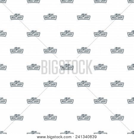 Meat Shop Pattern Vector Seamless Repeat For Any Web Design