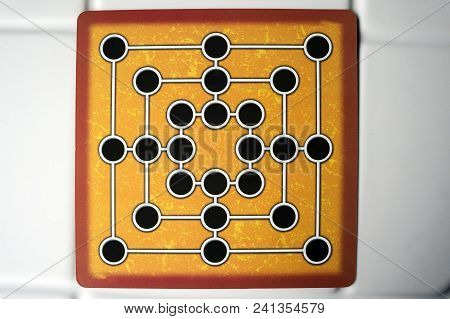 Nine Mens Morris Strategy Board Game Classic