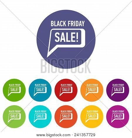 Bubble Speech Sale Black Friday Icon. Simple Illustration Of Bubble Speech Sale Black Friday Vector 