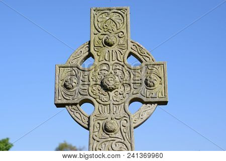 Close Up Picture Of A Scottish Celtic Cross