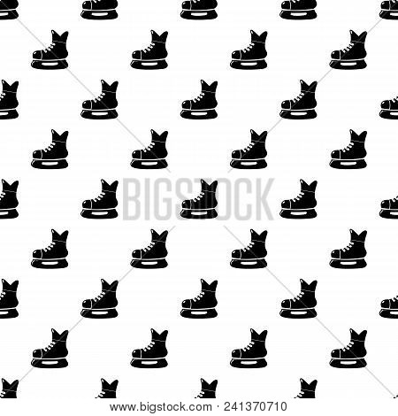 Ice Hockey Skate Pattern Vector Seamless Repeating For Any Web Design