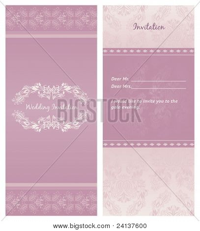 Invitación de boda, fondo - plantilla