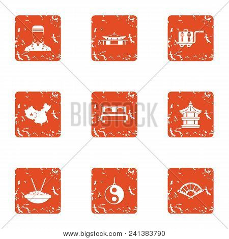 Redeploy Icons Set. Grunge Set Of 9 Redeploy Vector Icons For Web Isolated On White Background