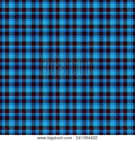 Black And Blue Gingham Tartan Checked Seamless Design Pattern