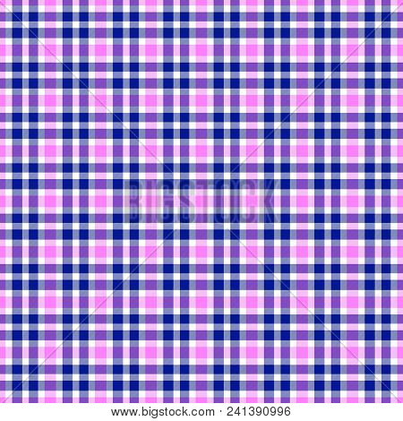 Pink And Blue Striped Tartan Checked Endless Design Texture