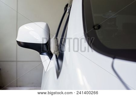 Car Mirror Side Rear View White Color