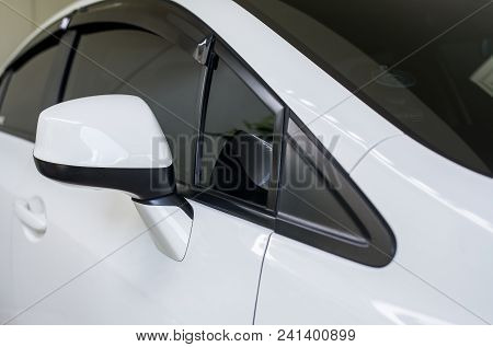 Car Mirror Side Rear View White Color