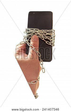 There's A Phone In My Hand. They Are In A Chain. There Is Vignetting