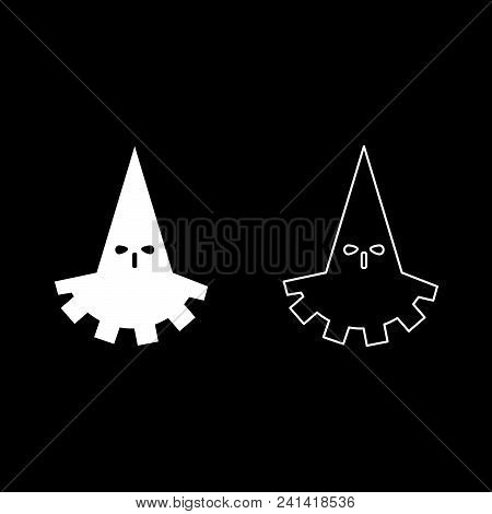 Executioner Hangman Icon Set White Color Vector Illustration Flat Style Simple Image Outline