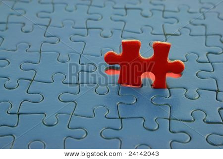 Egy kirakós játék, közelről