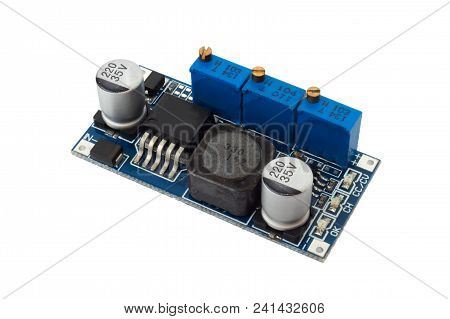 Simple Dc - Dc Converter Board Isolated On White