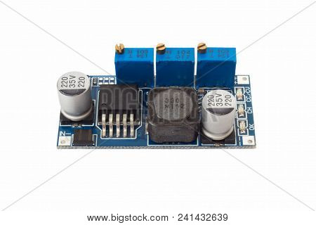Simple Dc - Dc Converter Board Isolated On White
