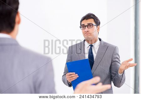 Politician planning speach in front of mirror