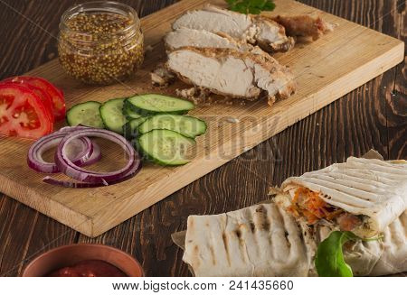 Fast Food. Eastern Food. Shish Kebab, Lyulya-kebab, Shaverma, Pita Gyros, Shawarma. Street Food. Sha