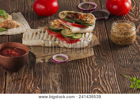 Fast Food. Eastern Food. Shish Kebab, Lyulya-kebab, Shaverma, Pita Gyros, Shawarma. Street Food. Sha