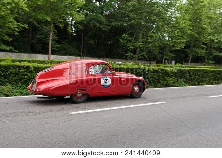 Monza, Italy - May 19 : Old Racing Car In Rally 
