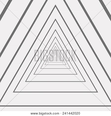 Abstract Of Triangle Amaze Gray And White Pattern Background, Illustration Vector 10