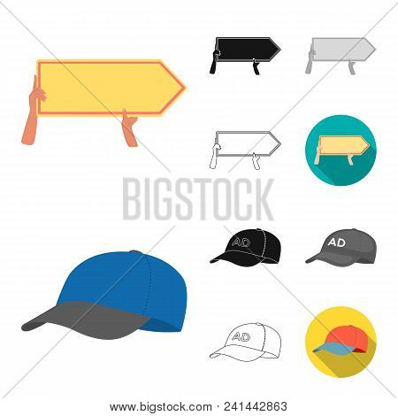 Production Of Advertising Cartoon, Black, Flat, Monochrome, Outline Icons In Set Collection For Desi
