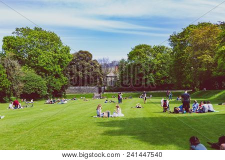 Dublin, Ireland - May 20th, 2018: Detail Of The Iveagh Gardens In Dublin City Centre Just Off Harcou