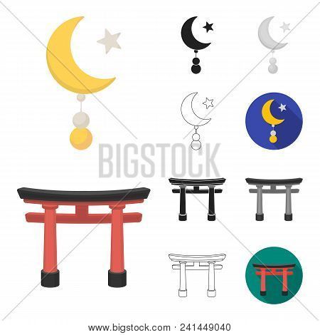 Religion And Belief Cartoon, Black, Flat, Monochrome, Outline Icons In Set Collection For Design. Ac