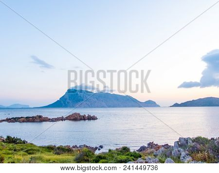 View Of Coastal Sardinia With View Of Isola Tavolara