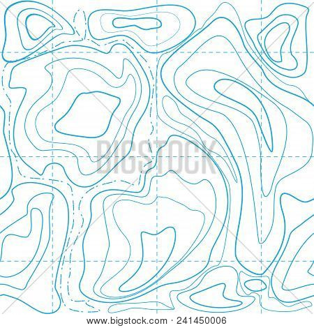 Blue Topographic Map Of Pattern Map Vector