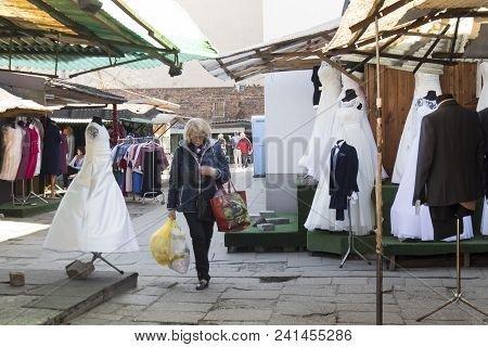Bazar Rozychkiego Is The Oldest Market In The City And Dates Back To 1901 In District Of Praga