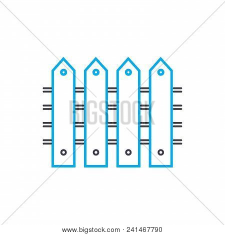 Enclosure Of The Site Line Icon, Vector Illustration. Enclosure Of The Site Linear Concept Sign.