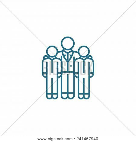 Encouraging Employees Line Icon, Vector Illustration. Encouraging Employees Linear Concept Sign.