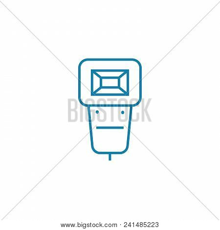 Mountable Flash Line Icon, Vector Illustration. Mountable Flash Linear Concept Sign.