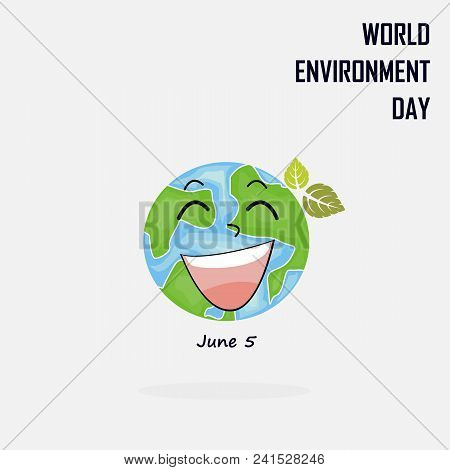 World Environment Day Concept Vector Logo Design Template.june 5st World Environment Day Concept.wor