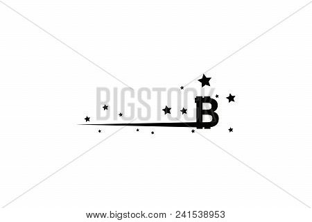Bitcoin Coin With Fast Speed Motion Lines. Abstract Falling Bitcoin- Black Shooting Bitcoin With Ele