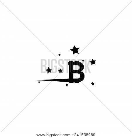 Bitcoin Coin With Fast Speed Motion Lines. Abstract Falling Bitcoin- Black Shooting Bitcoin With Ele