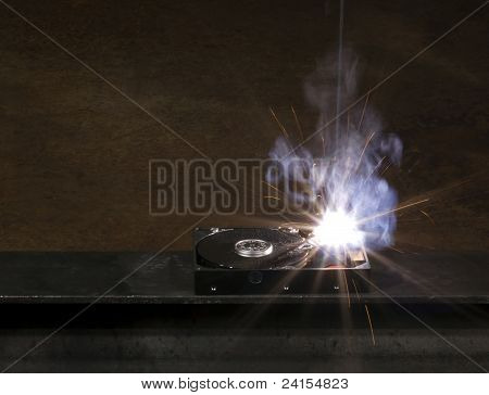 Svejsning en harddisk