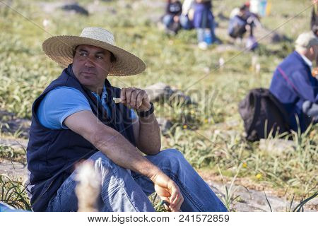 Viana Do Castelo, Portugal -  May 18, 2018: Fans Of Sebastien Ogier, Fill The Room Tests In Viana Do