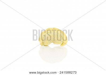 Pasta Creste Di Gallo One Spinach Raw Isolated On White Background