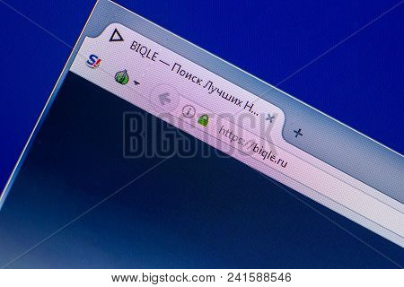 Ryazan, Russia - May 20, 2018: Homepage Of Biqle Website On The Display Of Pc, Url - Biqle.ru