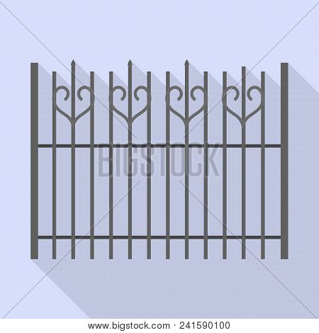 Metal Fence Icon. Flat Illustration Of Metal Fence Vector Icon For Web Design