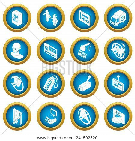 Shop Navigation Foods Icons Set. Simple Cartoon Illustration Of 16 Shop Navigation Foods Vector Icon