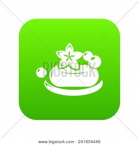 Eco Spa Soap Icon Green Vector Isolated On White Background