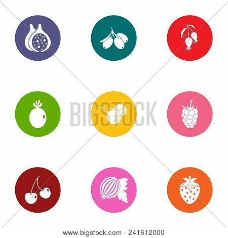 Produce Icons Set. Flat Set Of 9 Produce Vector Icons For Web Isolated On White Background