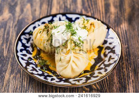 Manti. Traditional Meat Dish Of The Peoples Of Central Asia.