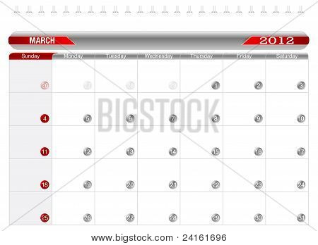 Planning Calendar -March 2012